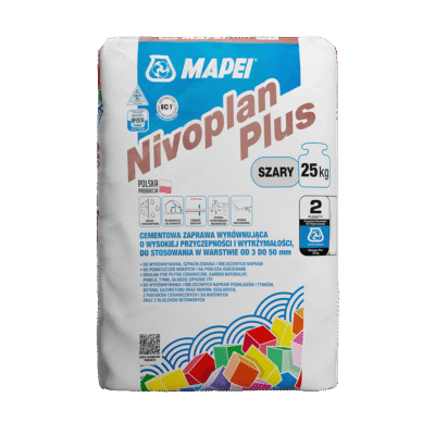 Nivoplan Plus, Mapei Nivoplan Plus, tasandussegu, seinte tasandussegu, lagede tasandussegu, betooni tasandamine, krohviparandus, tsemendipõhine tasandussegu, seinte silumine, aluspinna tasandamine